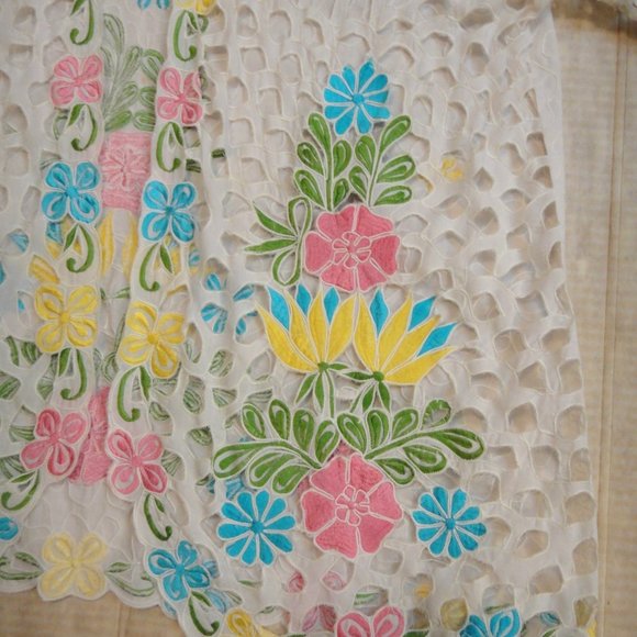 International Apparel Mart Floral Jacket Beach Cover Up White 1X - Picture 9 of 14